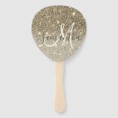 Moderne Gold Glitter Sparkles Personalized Name Handwaaier (Voorkant)