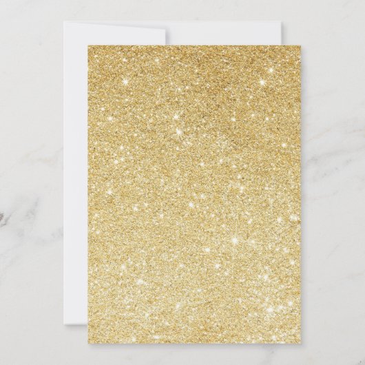 Moderne Gold Glitter Sparkles Retirement Party Kaart (Achterkant)