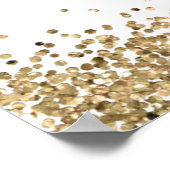 Moderne Gold Glitter Welkom 21e verjaardag Poster (Hoek)