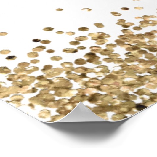 Moderne Gold Glitter Welkom 21e verjaardag Poster (Hoek)