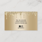 Moderne Gold Glitter zorgt voor een luxe schoonhei Visitekaartje (Achterkant)