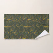 Moderne Gold Graphic Tree Branches Bad Handdoek (Handdoek)
