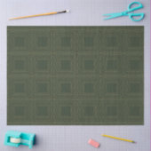 Moderne Gold Green Geometric Squares Kerstmis Tissuepapier (Craft)