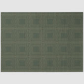 Moderne Gold Green Geometric Squares Kerstmis Tissuepapier (Voorkant)