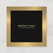 Moderne Gold-grens zwart op wit Vierkante Visitekaartje (Voorkant)