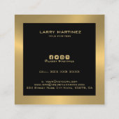 Moderne Gold-grens zwart op wit Vierkante Visitekaartje (Achterkant)