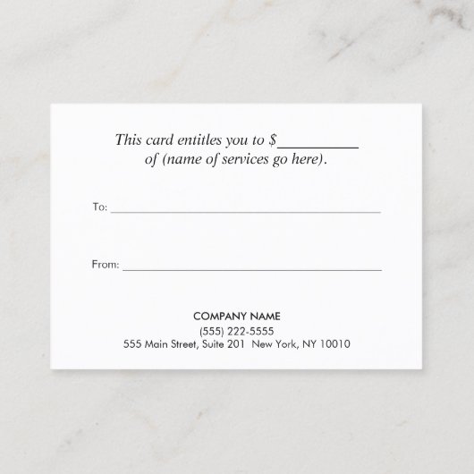 Moderne Gold Heart-klantcadeaubon Kortingskaartje (Achterkant)