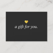 Moderne Gold Heart-klantcadeaubon Kortingskaartje (Voorkant)