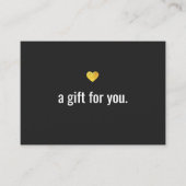 Moderne Gold Heart-klantcadeaubon Kortingskaartje (Voorkant)