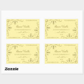 Moderne Gold hoeken op crèmelabels Rechthoekige Sticker (Vel)