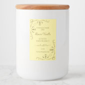 Moderne Gold  hoeken op crèmelabels Voedselcontainer Etiket (Voorkant)