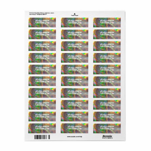 Moderne Gold Holographic Return Address Label (Full Sheet)