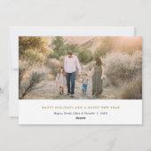 Moderne Gold Joy Collage Multi Photo Holiday Card Feestdagenkaart (Achterkant)