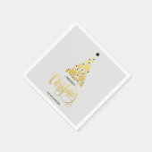 Moderne Gold kerstboomvakantie Napkins Servet (Hoek)