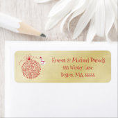 Moderne Gold-kerstteruggave Etiket (Insitu)