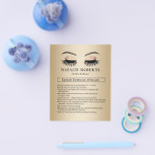 Moderne Gold Lash-uitbreidingen nazorginstructies Flyer (Enkel)