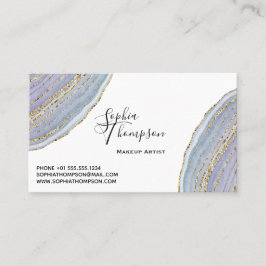 Moderne Gold Lavender Geode Agate-benoeming Afsprakenkaartje