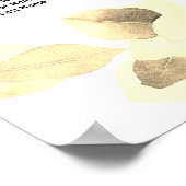 Moderne Gold Leaf Trouwstoel Grafiek Poster (Hoek)
