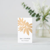 Moderne Gold Leaves Visitekaartje (Staand voorkant)