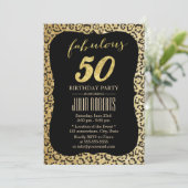 Moderne Gold Leopard-printer Fabulous 50 dagen/dag Kaart (Staand voorkant)