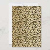 Moderne Gold Leopard-printer Fabulous 50 dagen/dag Kaart (Achterkant)