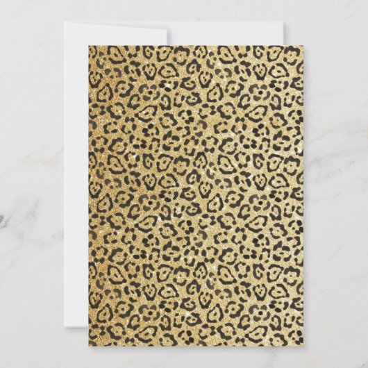 Moderne Gold Leopard-printer Fabulous 50 dagen/dag Kaart (Achterkant)