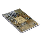 Moderne Gold-leopard-printer Notitieboek (Rechterzijde)