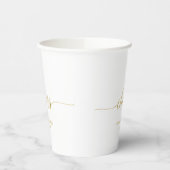 Moderne Gold Lettering Cheers Party Paper Cups Papieren Bekers (Links)