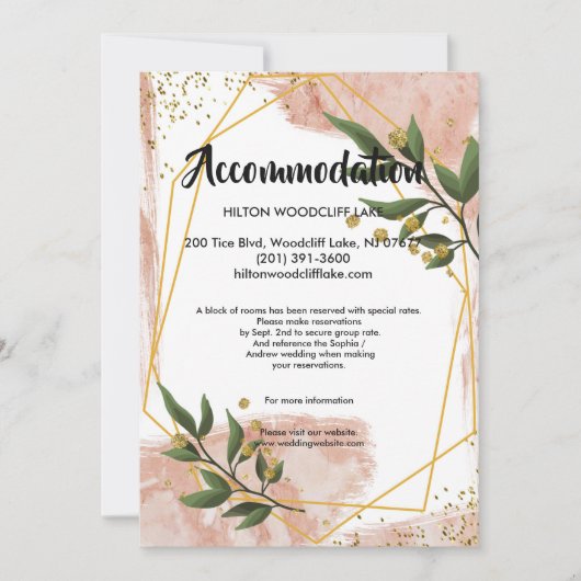 Moderne Gold Lijst Ivory Gree-behuizing Kaart (Voorkant)