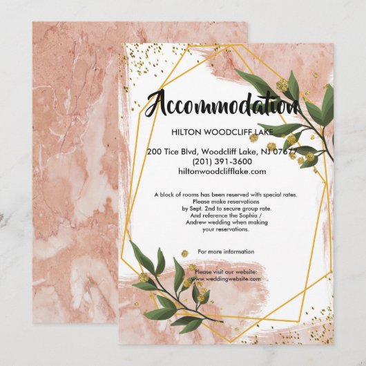 Moderne Gold Lijst Ivory Gree-behuizing Kaart (Voorkant / Achterkant)