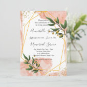 Moderne Gold Lijst Ivory Green FloralLoving Memory Kaart (Staand voorkant)