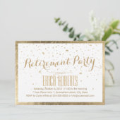Moderne Gold Lijst Minimalist Retirement Party Kaart (Staand voorkant)