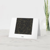 Moderne Gold Line Art Grey Stippen Abstract ontwer Feestdagen Kaart (Achterkant)