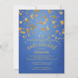 Moderne Gold Little Star-Baby shower Kaart