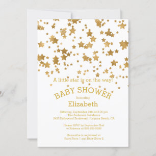 Moderne Gold Little Star-Baby shower Kaart