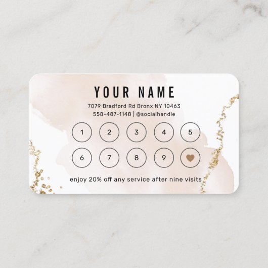 Moderne Gold-logo Visitekaartje (Achterkant)