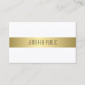 Moderne Gold look-design, vloeiend, geavanceerd Visitekaartje (Voorkant)