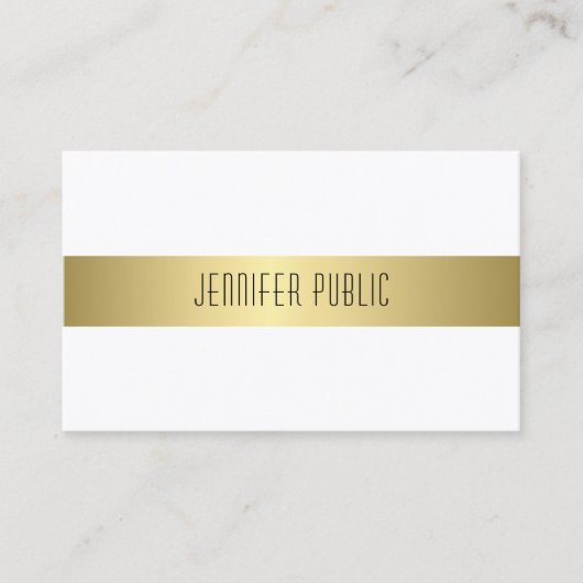 Moderne Gold look-design, vloeiend, geavanceerd Visitekaartje (Voorkant)
