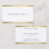 Moderne Gold look minimalistisch design Profession Visitekaartje (Voorkant / Achterkant)