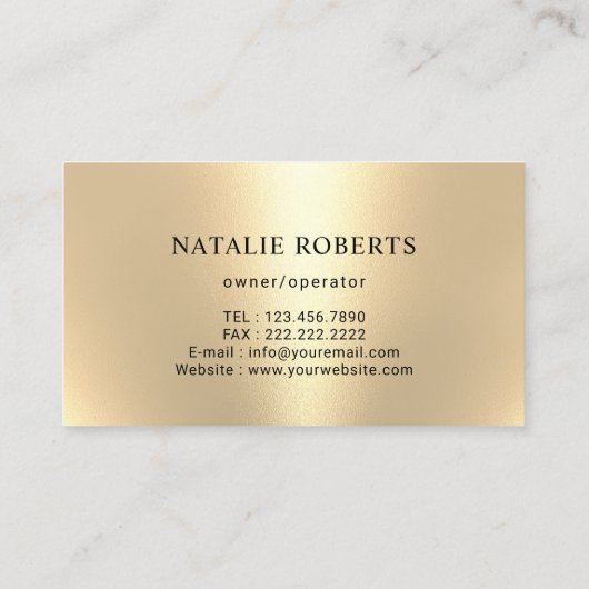 Moderne Gold Maid Schoonmaak Service Housekeeping Visitekaartje (Achterkant)