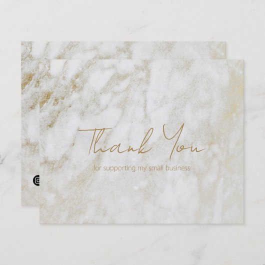 Moderne Gold Marble Budget Business - Hartelijk da (Voorkant / Achterkant)