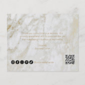 Moderne Gold Marble Budget Business - Hartelijk da (Achterkant)