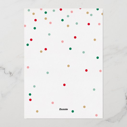 Moderne Gold Merry-kerstfeestdag fotokaart Folie Feestdagenkaart (Achterkant)