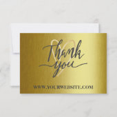 Moderne Gold Metallic Business - Hartelijk dank vo Bedankkaart (Voorkant)