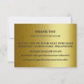 Moderne Gold Metallic Business - Hartelijk dank vo Bedankkaart (Achterkant)