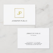 Moderne Gold Monogram Creative Design Professional Visitekaartje (Voorkant / Achterkant)