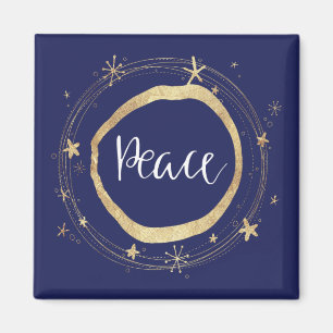 Moderne Gold Peace Magneet
