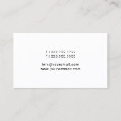 Moderne Gold Pen kalligrafie Handtekening Notionee Visitekaartje (Achterkant)