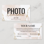 Moderne Gold Photo Conceptkaart Visitekaartje (Voorkant / Achterkant)