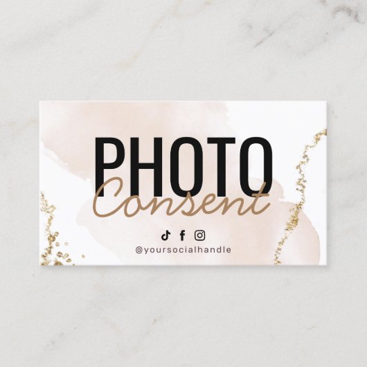 Moderne Gold Photo Conceptkaart Visitekaartje (Voorkant)